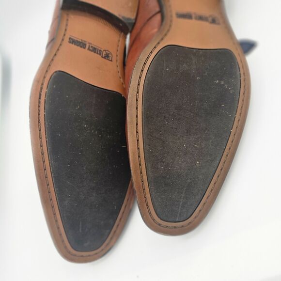 Stacy Adams Karcher Monk Strap Cognac Leather Dress Shoes 11M main image 7